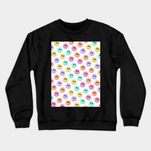 Multicoloured Emoji Smiley Faces Pattern Crewneck Sweatshirt